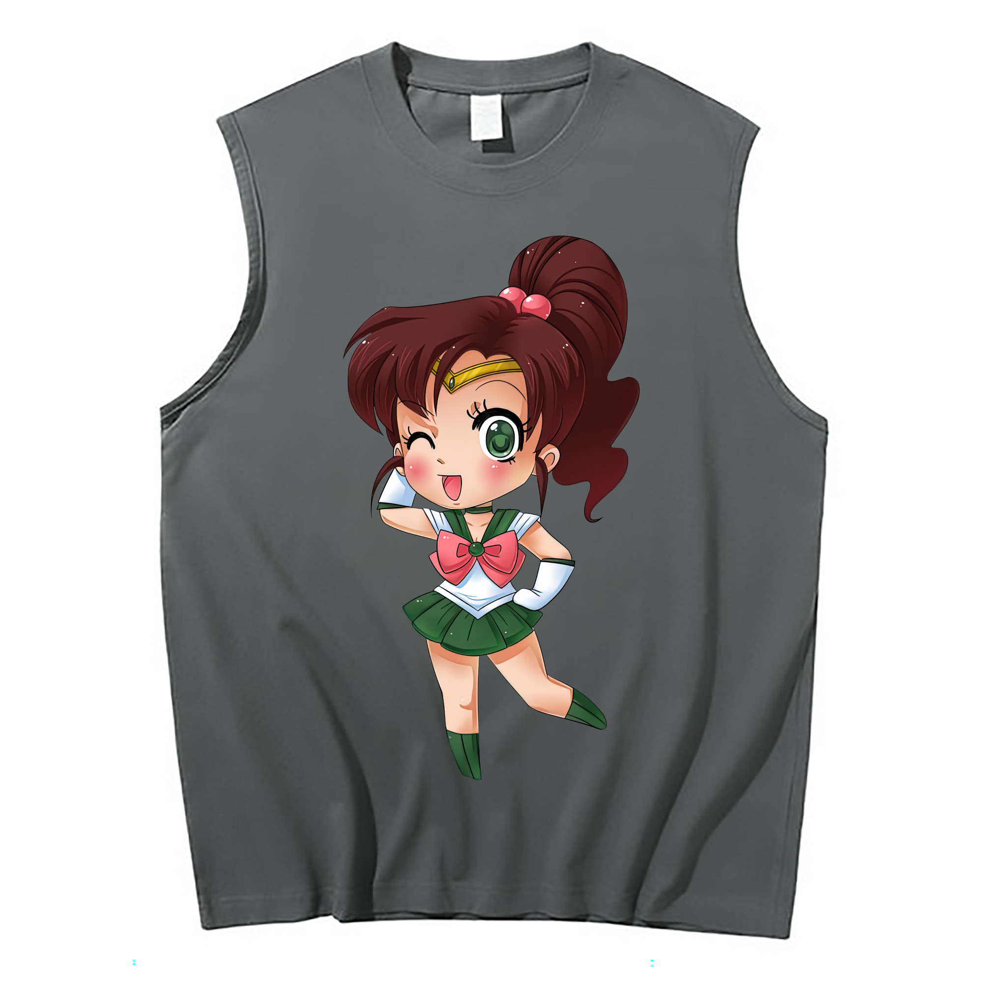 （画像用） 美少女戦士セーラームーン 木野 まこと きの まこと Sailor Moon Kino Makoto （セーラージュピター；Sailor Jupiter） コットン100％タンクトップ（フロントプリント）